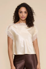 CHRIS LACE TRIM TOP