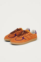 RIFE ORANGE LEATHER SNEAKERS