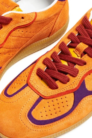 RIFE ORANGE LEATHER SNEAKERS