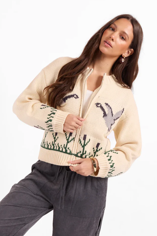 SONGBIRD ZIP SWEATER