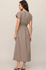 SANNA GINGHAM MIDI DRESS
