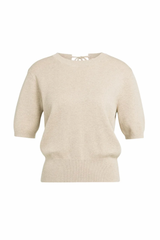SHORT SLEEVE SWEATER OPEN BACK