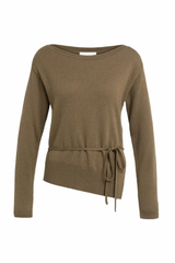 BOATNECK SWEATER WITH BUTTONS