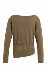 BOATNECK SWEATER WITH BUTTONS