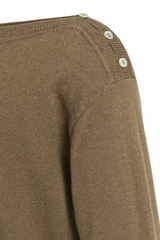 BOATNECK SWEATER WITH BUTTONS