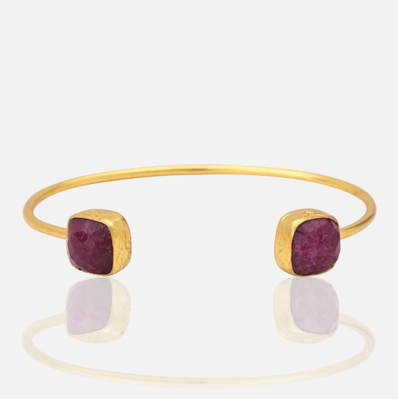RUBY OPEN CUFF BRACELET