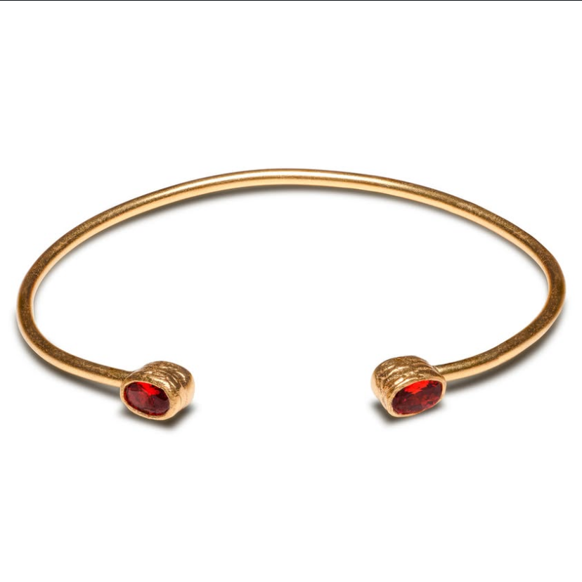 RUBY GOLD CUFF BRACELET