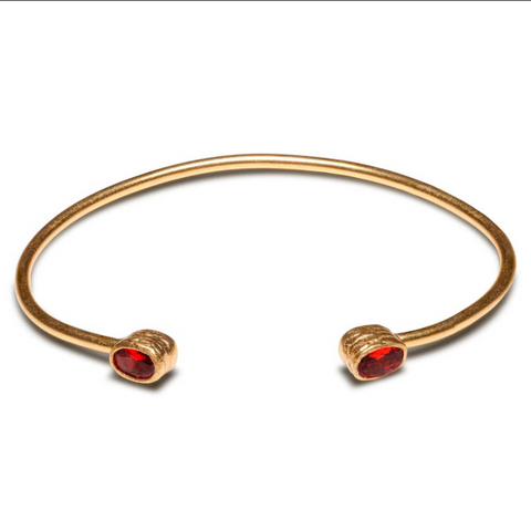 RUBY GOLD CUFF BRACELET
