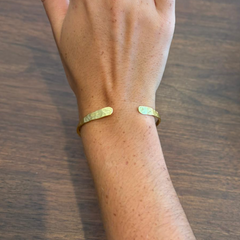 GOLD OPEN CUFF BRACELET