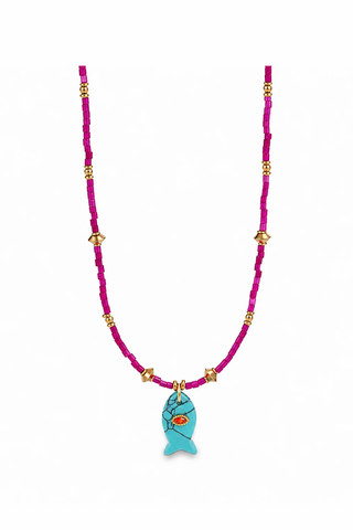SEAFOAM FISH PENDANT