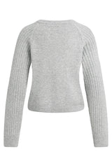RIBBED SLEEVES AND BUTTONS