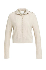 HIGH COLLAR BUTTON CLOSURE