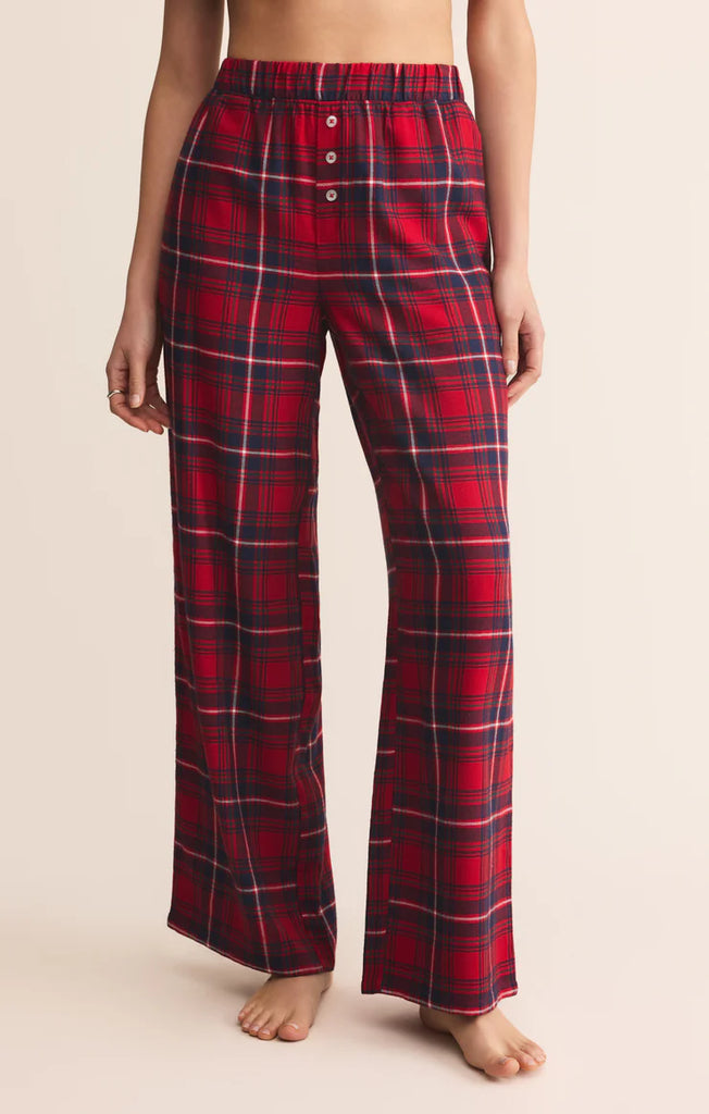 RED HANGOUT PLAID PANT