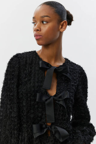 BLOUSE BLACK BOW