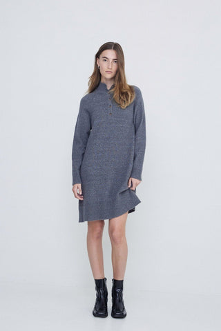 KNIT MINI DRESS GREY