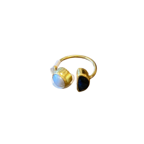 PEARL LABRADORITE COCKTAIL RING