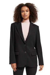 GABARDINE BOYFRIEND SINGLE BREASTED BLAZER