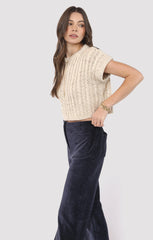 CABLE KNIT SWEATER TANK
