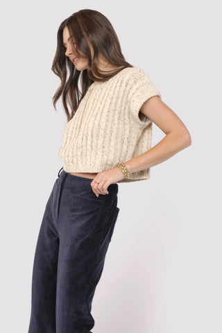 CABLE KNIT SWEATER TANK