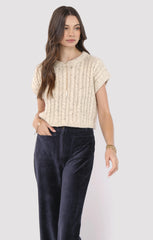 CABLE KNIT SWEATER TANK