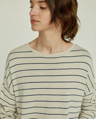 Round Neck Jumper with stripes