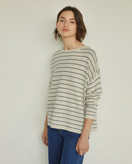 Round Neck Jumper with stripes