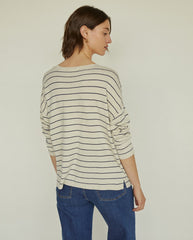 Round Neck Jumper with stripes