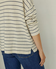 Round Neck Jumper with stripes