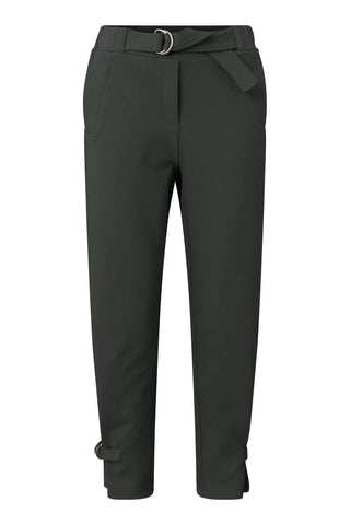 Jersey trousers with straps in a cotton blend