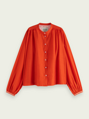 Loose fit shirt with embroidery details