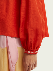 Loose fit shirt with embroidery details