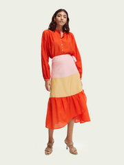 Loose fit shirt with embroidery details