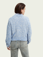 Relaxed-fit crew-neck boucle sweater