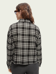 Checked flannel boxy shirt