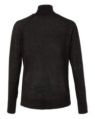 Sweater with turtleneck and raglan long sleeves