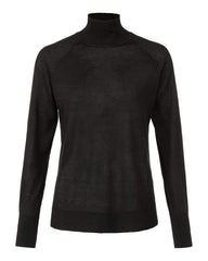 Sweater with turtleneck and raglan long sleeves