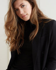 Sweater with turtleneck and raglan long sleeves